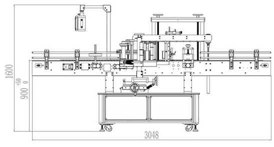 全自動雙面貼標機，洗發(fā)水瓶子自動雙面貼標機(圖9)